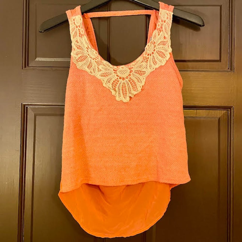Charlotte Russe Neon Pink Tank Top: Size M